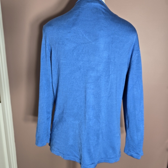 Ralph Lauren Women's V-Neck Sweater in Vibrant Blue - Picture 2 of 3